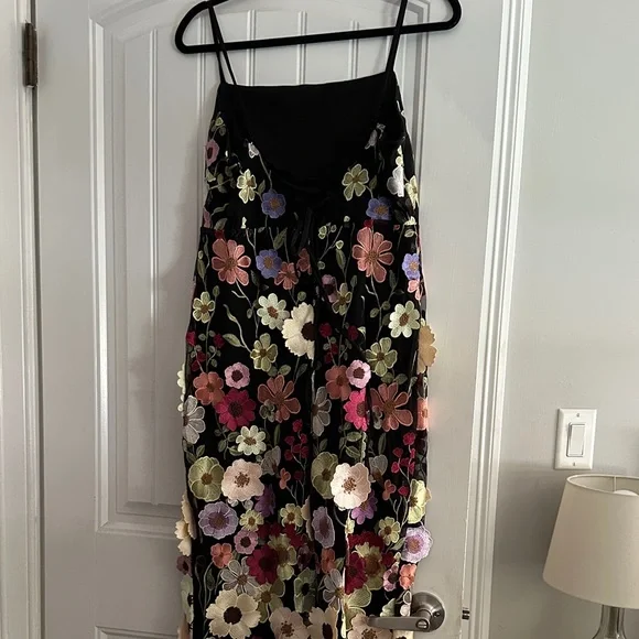 Lulu's Black Floral Embroidered Dress - Picture 2 of 2